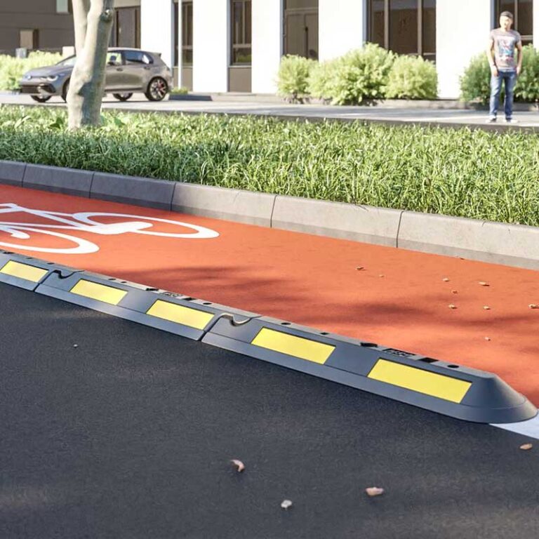 trafikledning körfältsavskiljare tydlig i flera olika utföranden