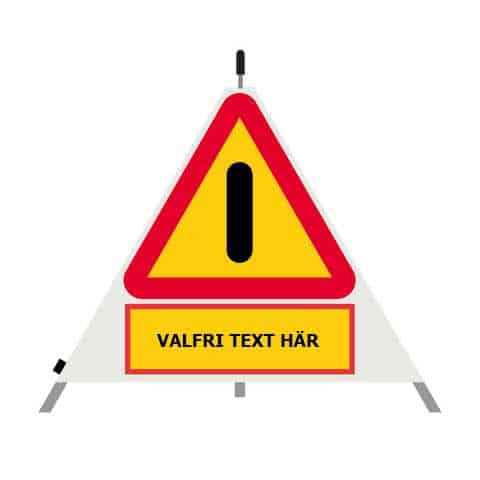 Varningstält tältskylt där man kan skriva vilken text man vill.