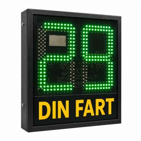 Hastighetsdisplay DIN FART med grön LED-visning