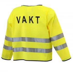 reflexväst vakt baksida