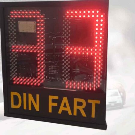 hastighetsdisplay fartskylt du kör för fort