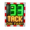 hastighetsdisplay fartskylt tack trafikmätare