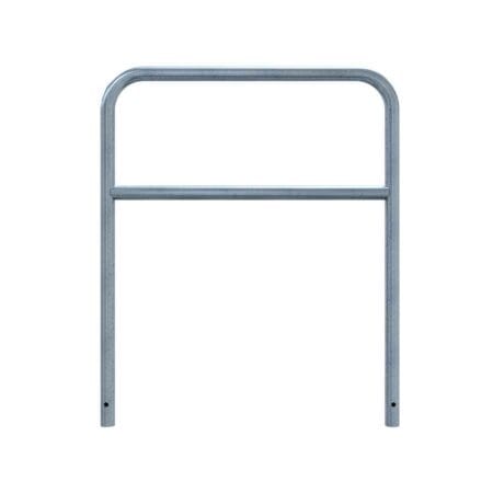 Bågräcke med mellanliggare i galvaniserat stål för extra skydd och trafiksäker avgränsning