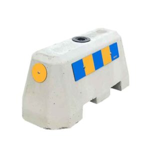 betongsugga med blå gul reflex