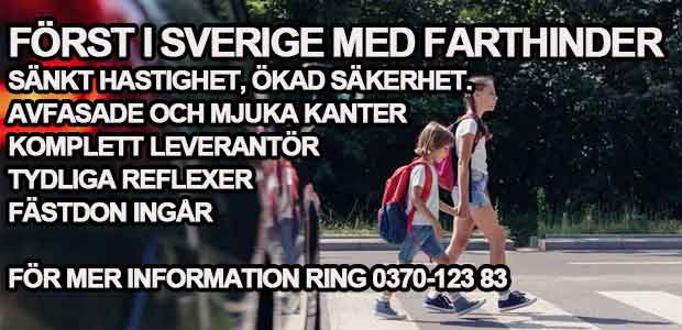 farthinder olika varianter för grusväg och asfalt, mobila, väggupp, farthinder