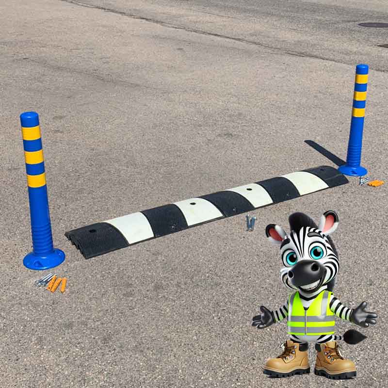ZeBra farthinder med reflexer för ökad säkerhet och hastighetsreducering farthinder gångfart känsliga miljöer