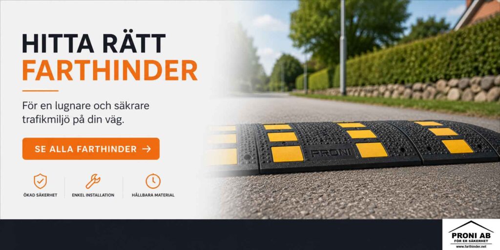 Farthinder på bostadsväg – hitta rätt farthinder för en säkrare trafikmiljö