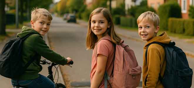 skolstart fartsänkare farthinder hastighetsdisplay parkeringsgrind
