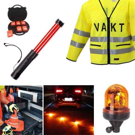 reflex och ljus Varningsljus LED för ökad synlighet vid olyckor och vägarbeten – säkerhetsutrustning för trafiken