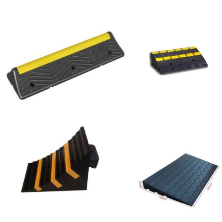 Ramper för trafik och industri – asfaltcigarr, truckstopp och entréramp för säker körning och smidig åtkomst.