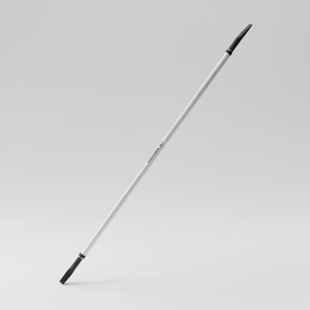 Aluminiumspett med ergonomiskt skaft och spetsar i båda ändar för lyft och brytning