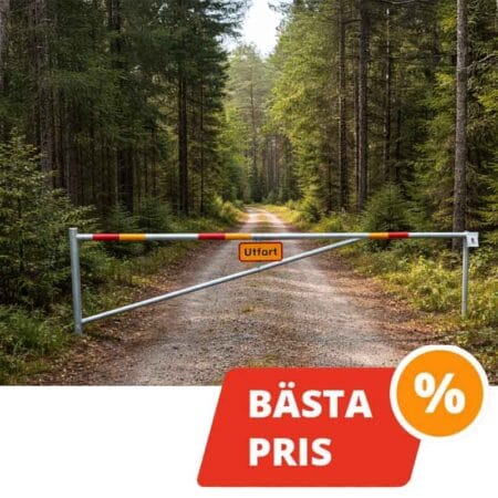 vägbom 3,2–5,5 m justerbar teleskopisk vägbom HIP reflexer för trygg avspärrning