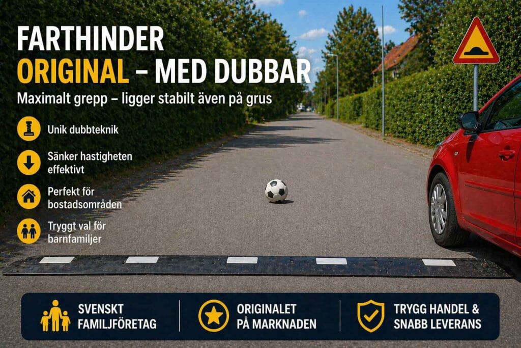 Farthinder med dubbar på villaområde – sänker hastigheten och ökar säkerheten för barn