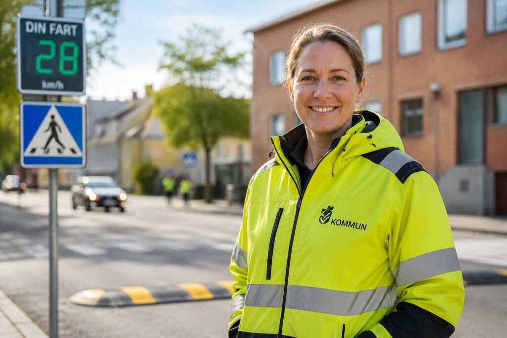 Trafiksäkerhetslösningar för kommuner med hastighetsdisplay vid skola
