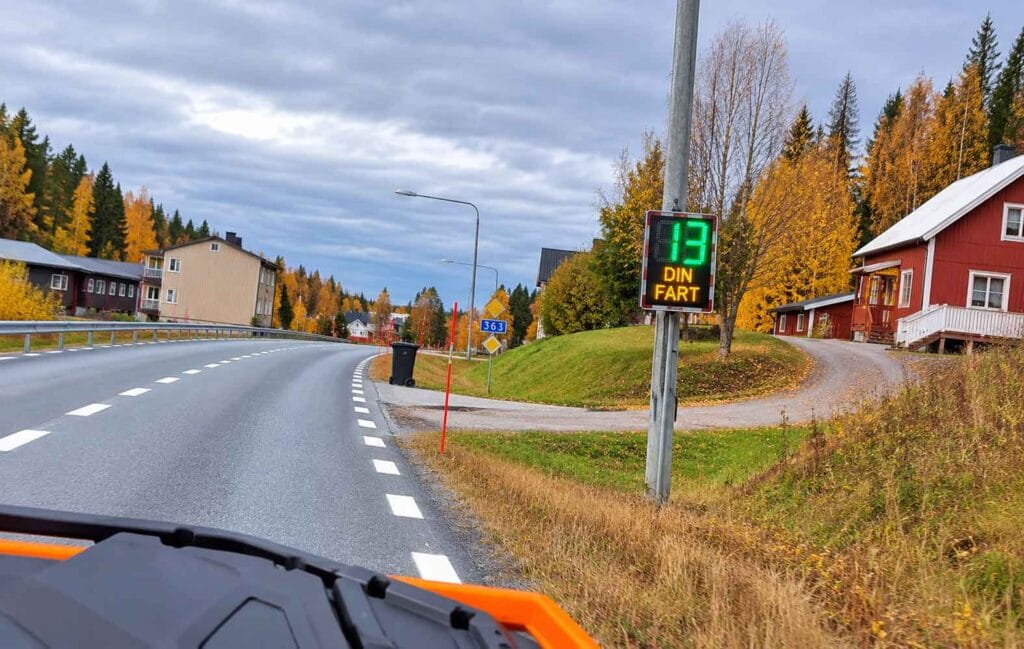 Hastighetsdisplay för ökad trafiksäkerhet med stöd av Botnia Gold