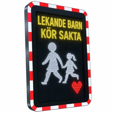 Hastighetsdisplay DSD Flex – Lekande barn kör sakta