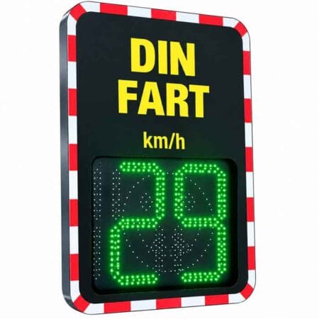 DSD Smart hastighetsdisplay med trafikmätning och smiley