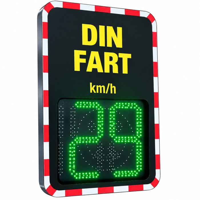 DSD Smart hastighetsdisplay med trafikmätning och smiley