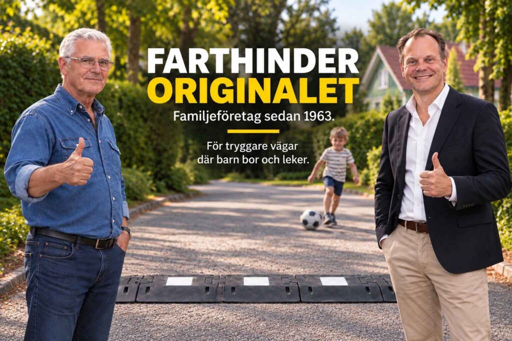 Farthinder Originalet – familjeföretag sedan 1963 med farthinder för tryggare vägar.
